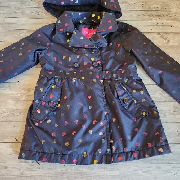 London Fog Girls Hearts Mid Weight Jacket Size 5 - Picture 4 of 12